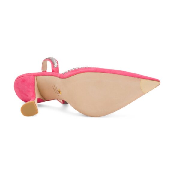 STUART WEITZMAN Made In Spain Suede Xcurve 100 Slingback Pumps - Picture 3 of 3